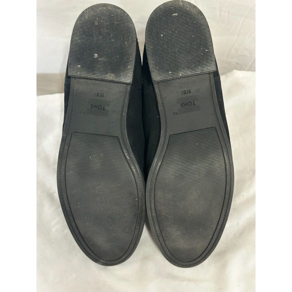 TOMS Classic Women's Black Suede Size 8 1/2 Low Heel Slip On Chelsea Boot - Picture 5 of 5